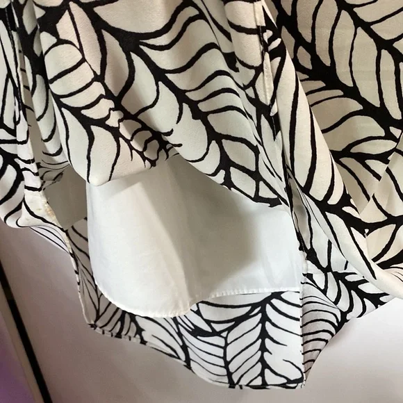 Like new Summer resort tropical palm ruffle one shoulder dress - Picture 7 of 10